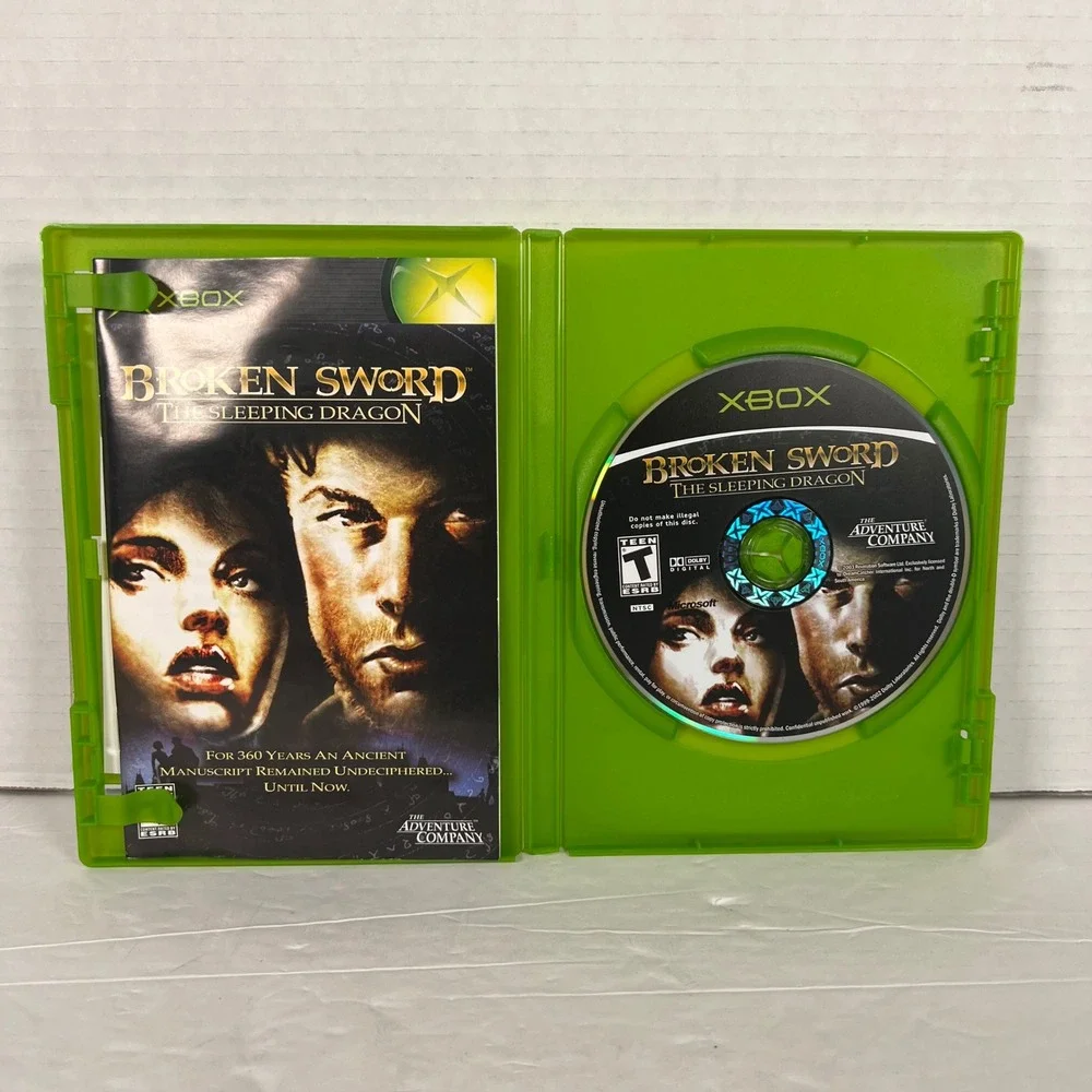 Broken Sword The Sleeping Dragon Microsoft Xbox 2003 CIB Adventure Game